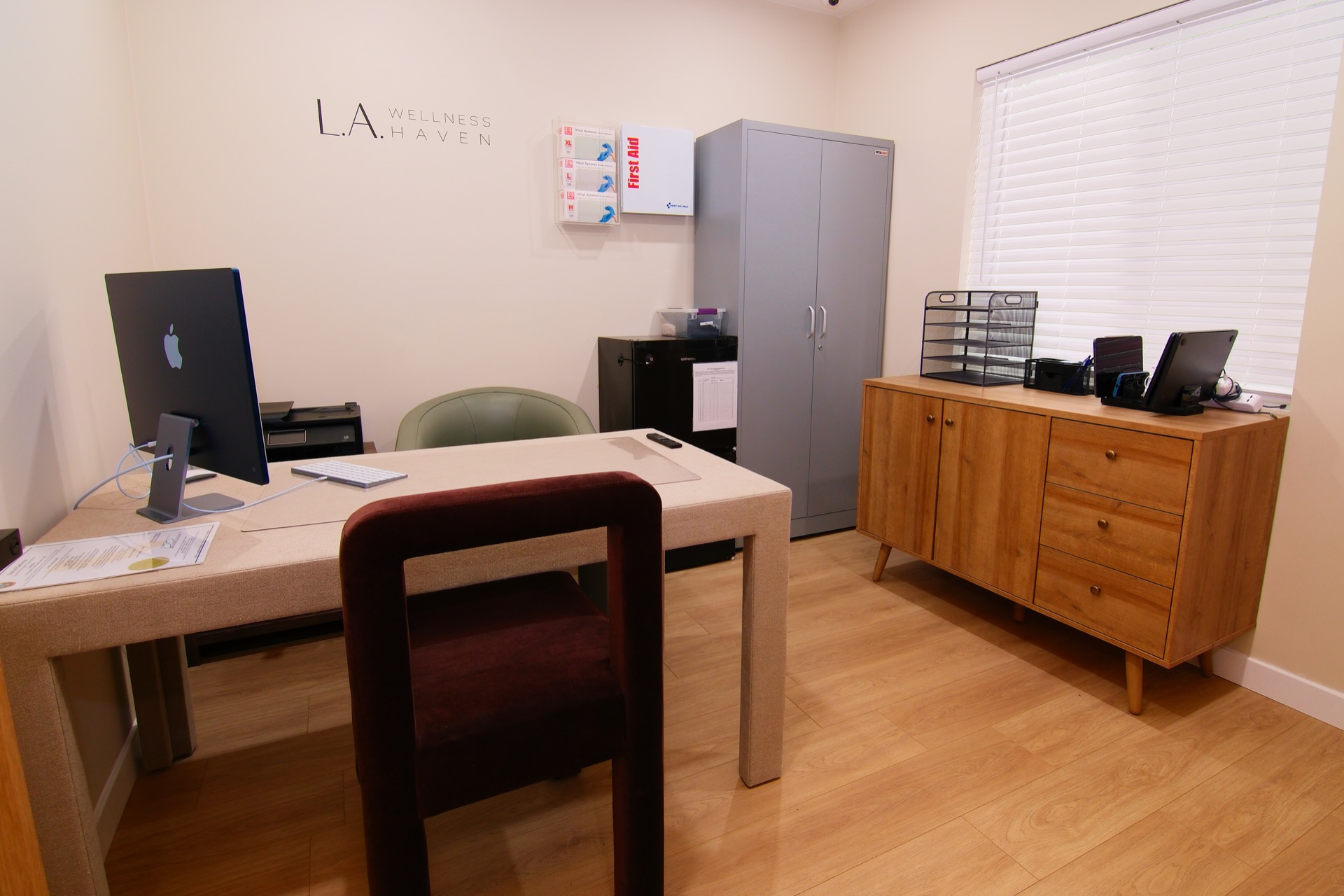 Admissions and clinical office at LA Wellness Haven, where insurance verification and intake are handled for upscale Los Angeles rehab