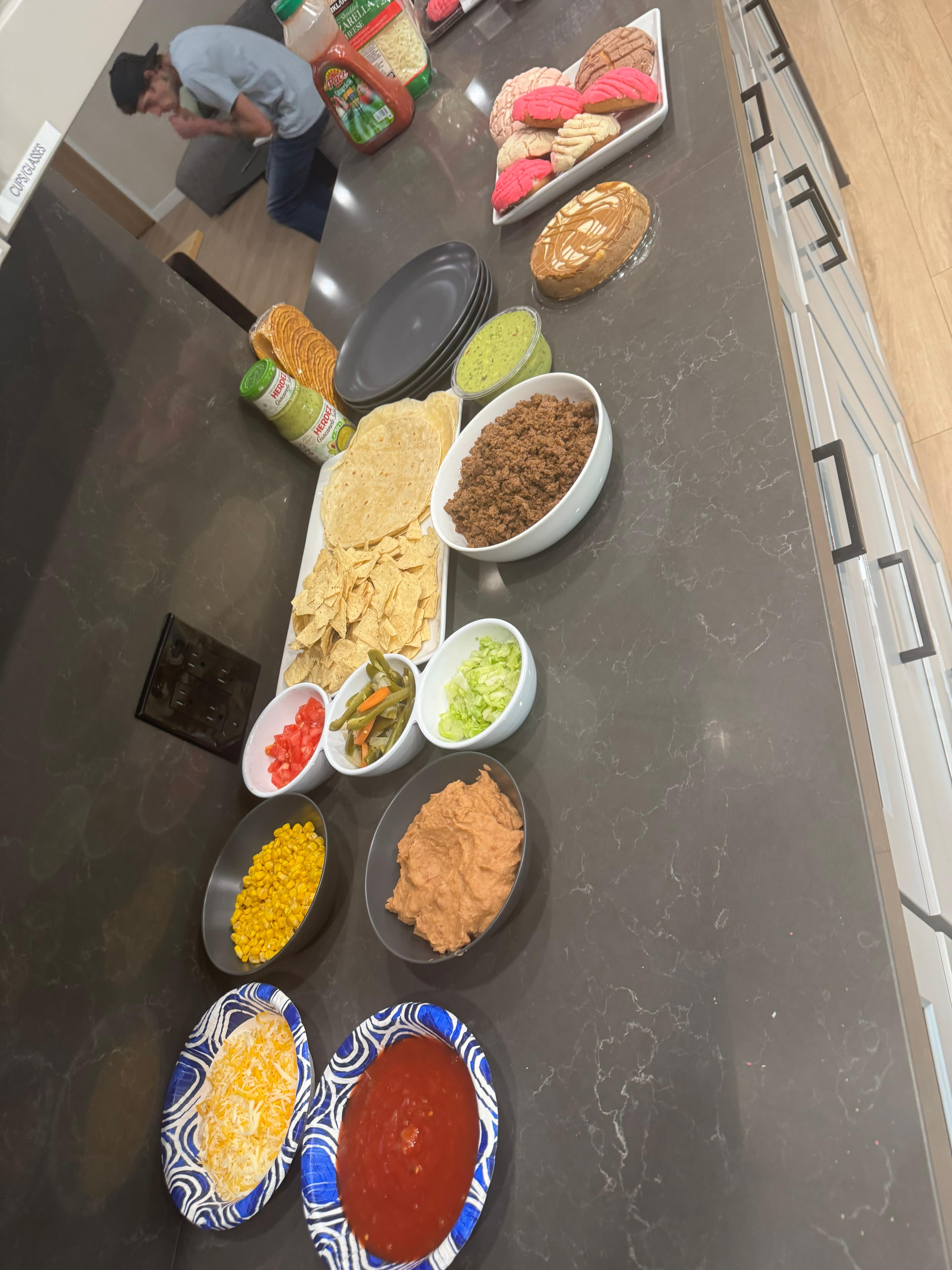 Community taco night with dessert and fresh sides at LA Wellness Haven